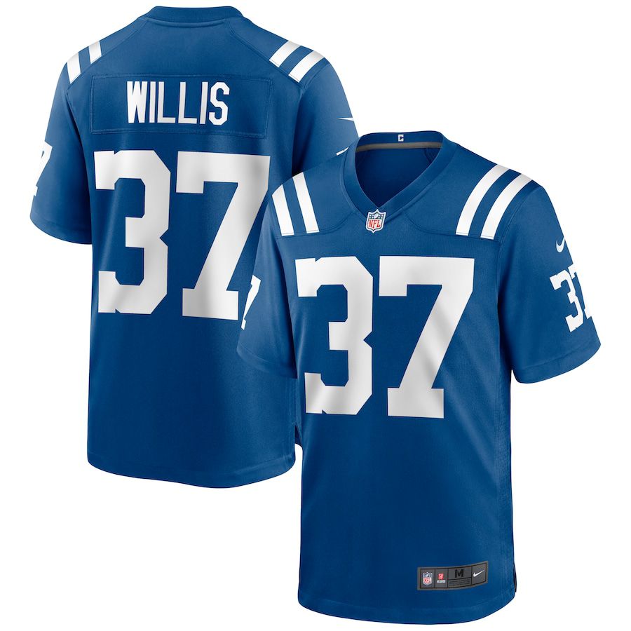 Men Indianapolis Colts #37 Khari Willis Nike Royal Game NFL Jersey